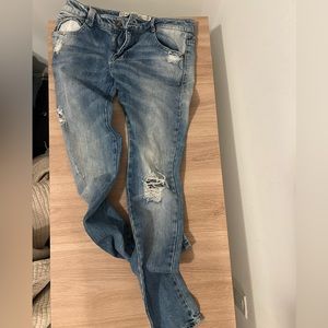 Zara Light Wash Ripped Denim - Size 4